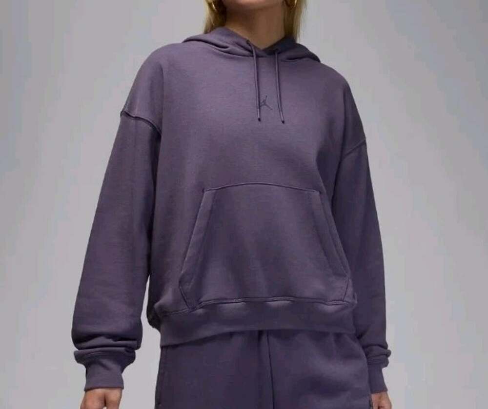 Jordan Hoodie Women Black Sport Crossover Fleece Center Jumpman Dri Fit New M